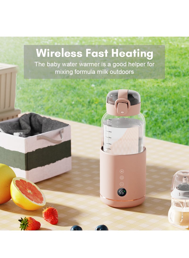 Bottle Warmer, Wireless Heater Water Bottle With LED Display, Portable Durable Instant Water Warmer, Lightweight USB Rechargeable Milk Conditioner For Baby Milk, (1pc, Grey) - Image 2