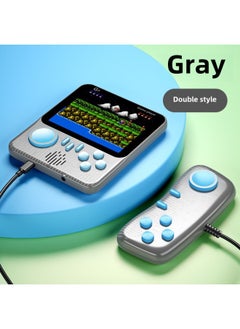 Handheld Game Machine Ultra-thin G7 Macaron Game Machine Nostalgic 666 Game HD Color FC Game Machine-Model:Quality-Doubles/Grey (Built-in 666 Games)
