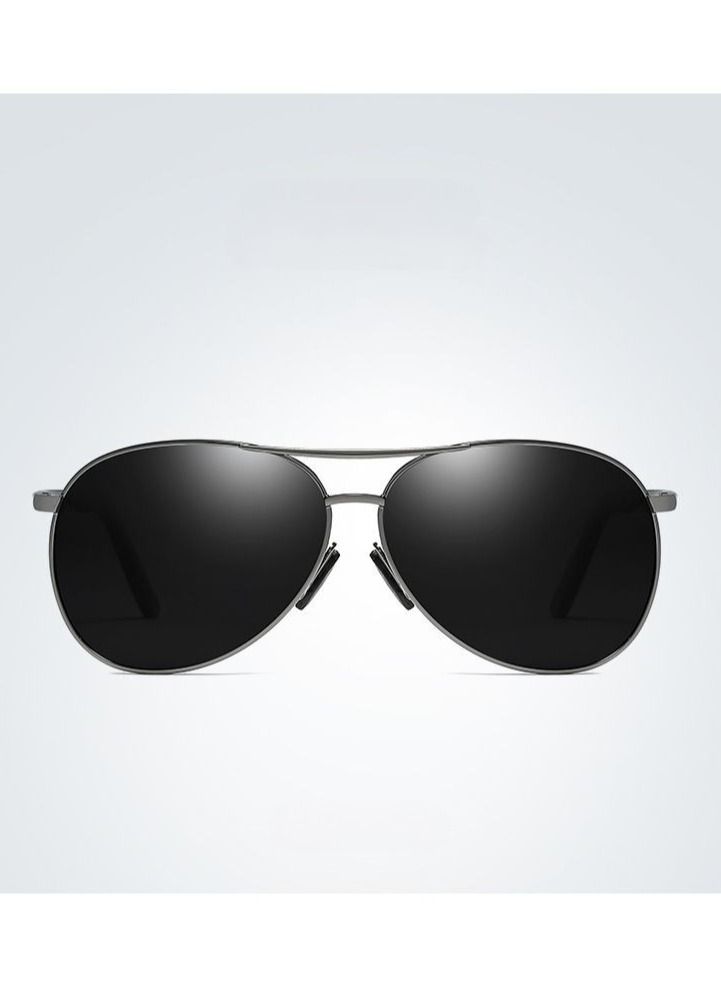 HDCRAFTER Men's Full Frame Polarized UV400 Pilot Frame Sunglasses  - Image 2