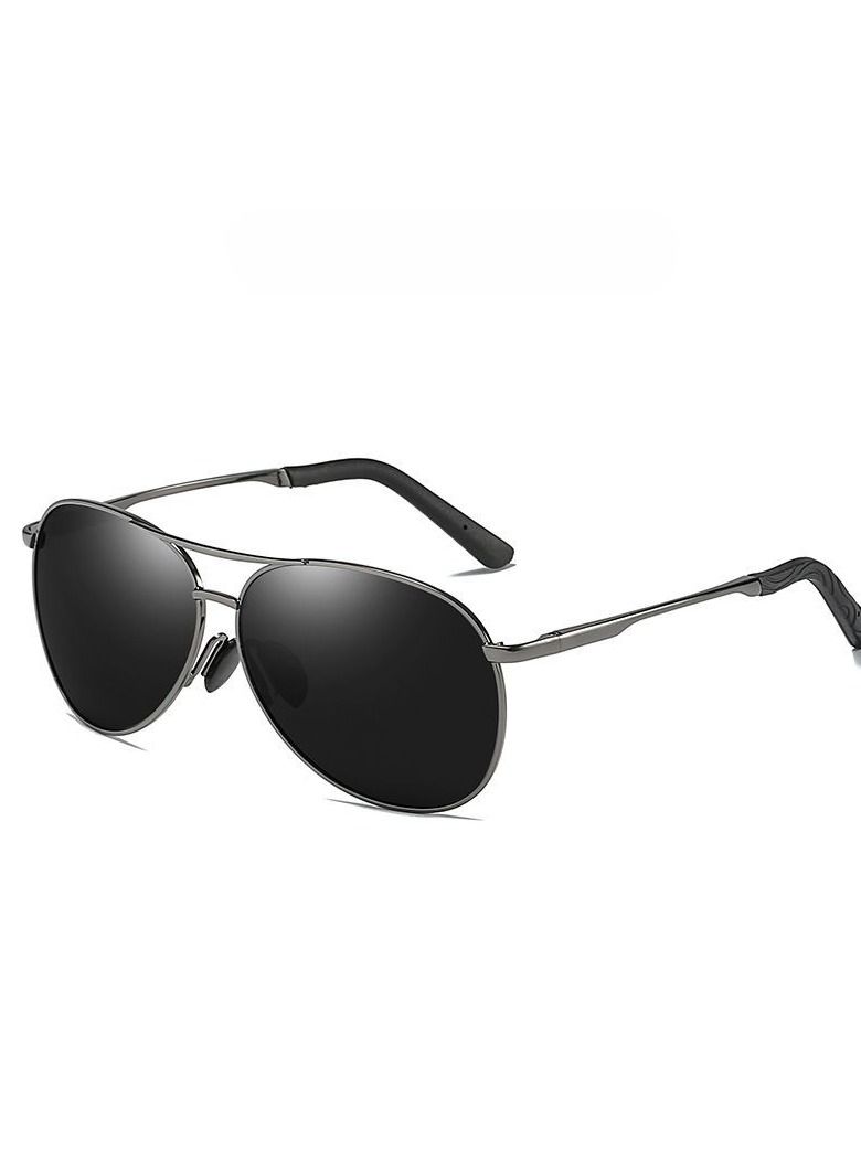 HDCRAFTER Men's Full Frame Polarized UV400 Pilot Frame Sunglasses  - Image 1