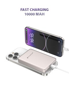 Power Bank Magsafe 10000 mAh Wireless Slim, 15W Portable Fast Charger, Dual Input&Output USB and Type C for iPhone 12-16 Series