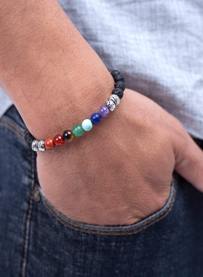 MIDDLUX Anxiety Relief Items, Chakra Bracelets, Crystals and Healing Stones, 7 Chakras Healing Crystals handmade bracelets, Yoga, Meditation, Stress Relief Gifts - Image 4