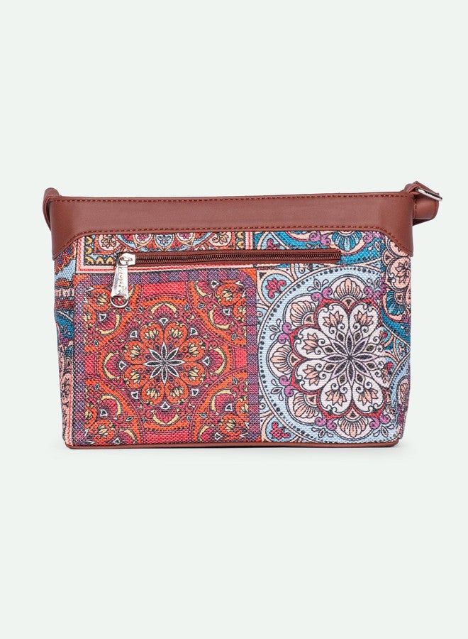 ZOUK حقيبة زوك هارموني كروس بودي | حقائب كروس بودي للنساء | حقائب يد نسائية | أنيقة | حقيبة سهرة من الجلد النباتي | مناسبة للسفر والعمل | محفظة | بنقشة بيزلي - Image 5