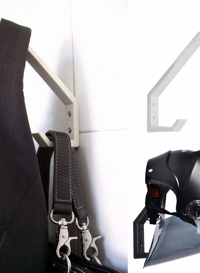 Fonture 6PCS Helmet Holder Hats Gloves Bags Shoes Hook Clothes Hanging Rack Wall Mounted Hanger (Black-6PC) - Image 5