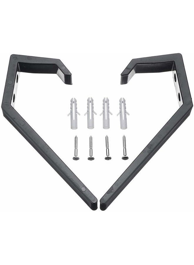 Fonture 6PCS Helmet Holder Hats Gloves Bags Shoes Hook Clothes Hanging Rack Wall Mounted Hanger (Black-6PC) - Image 2