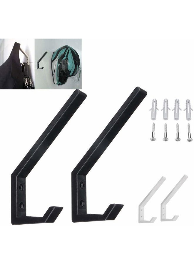 Fonture 6PCS Helmet Holder Hats Gloves Bags Shoes Hook Clothes Hanging Rack Wall Mounted Hanger (Black-6PC) - Image 4