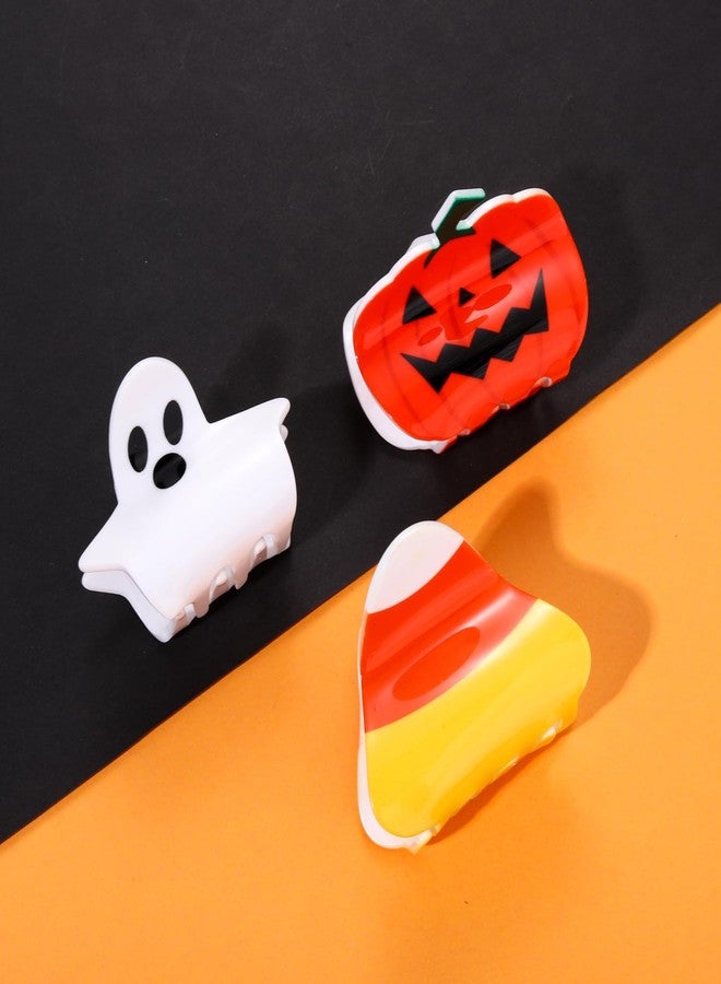 BVGA Halloween Hair Claw Clips, Halloween Pumpkin Ghost Candy Corn Hair Clips For Women Girls Ponytail Clip Hair Accessories for Women - Image 2