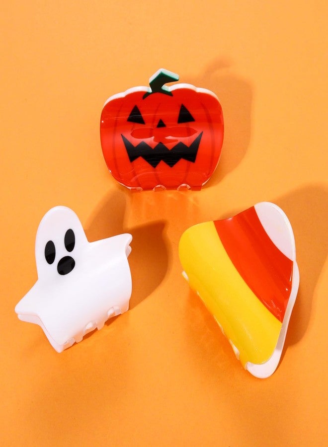 BVGA Halloween Hair Claw Clips, Halloween Pumpkin Ghost Candy Corn Hair Clips For Women Girls Ponytail Clip Hair Accessories for Women - Image 4
