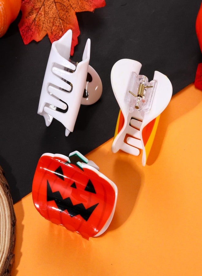 BVGA Halloween Hair Claw Clips, Halloween Pumpkin Ghost Candy Corn Hair Clips For Women Girls Ponytail Clip Hair Accessories for Women - Image 3