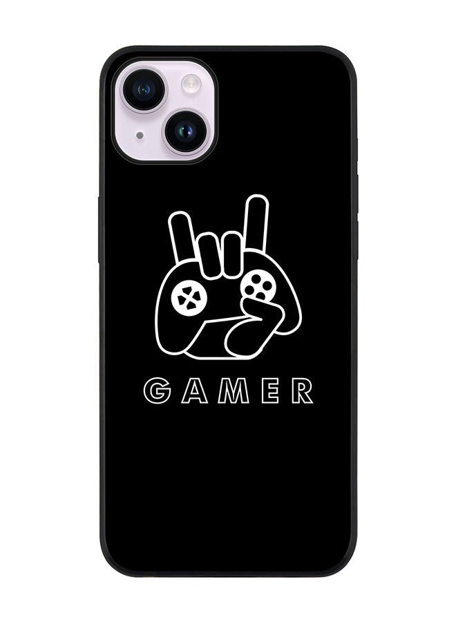 Stylizedd Rugged Black edge case for Apple iPhone 14 Slim fit Soft Case Flexible Rubber Edges Anti Drop TPU Gel Thin Cover - Gamer  - Image 1