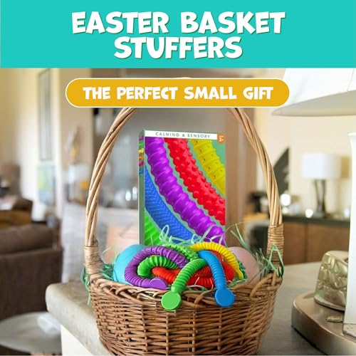 BUNMO Kids Easter Basket Stuffers Sensory Stretchy Strings for Toddlers 3 Stimulating Fidget Toys for Toddlers Easter Basket Stuffers for Kids NonMouthable 3 Mini Sensory 10 Pack - Image 5
