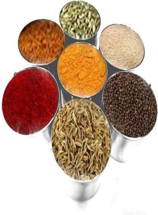 TGS Masala Box| Masala Dabba| Kitchen Containers| 7 in 1 Storage Jars| Jars & Containers| 7 Bowls & 1 Spoon| See - Through Lid| It Use For Store Spices, Dry Fruits, Mukhwas - Image 4