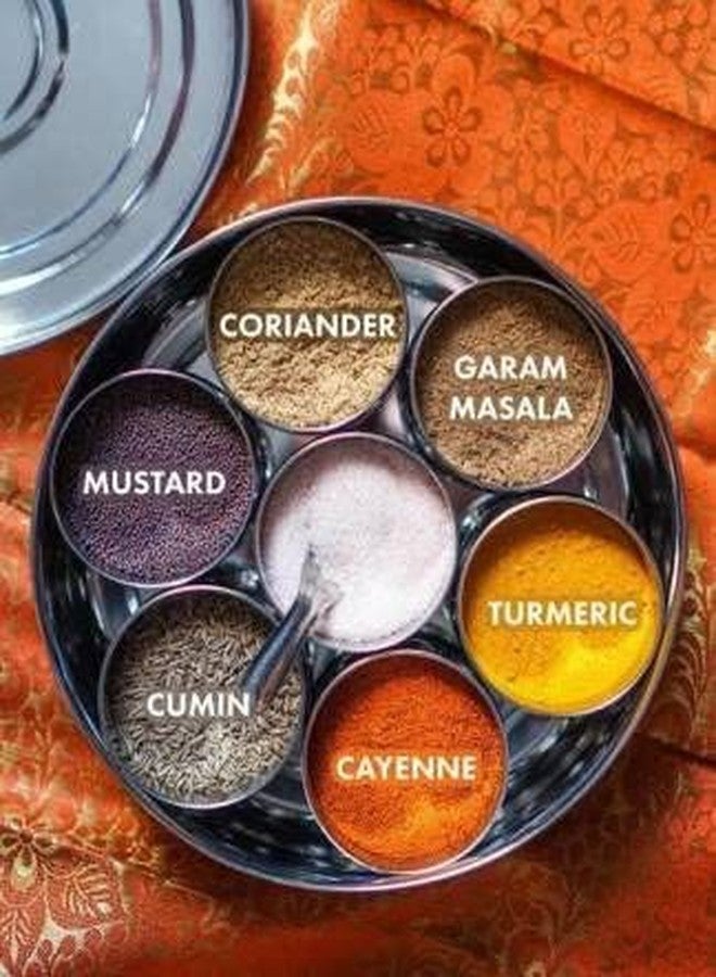 TGS Masala Box| Masala Dabba| Kitchen Containers| 7 in 1 Storage Jars| Jars & Containers| 7 Bowls & 1 Spoon| See - Through Lid| It Use For Store Spices, Dry Fruits, Mukhwas - Image 3
