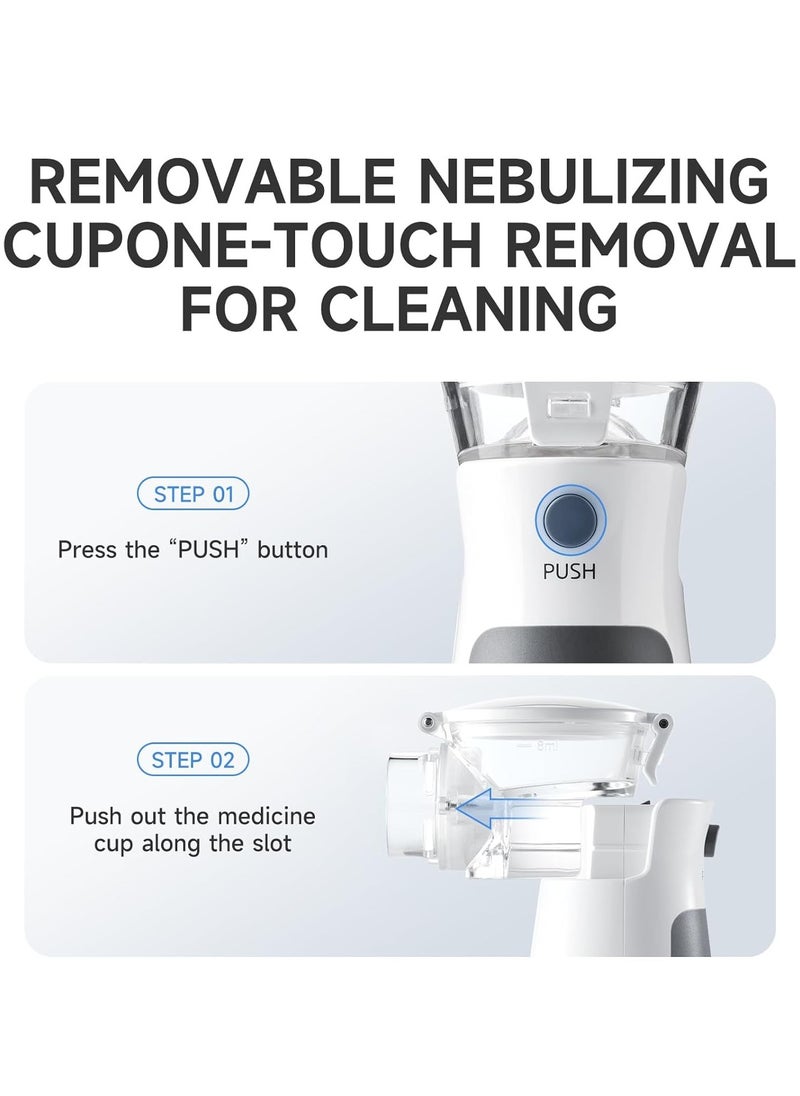 Yuwell Portable Nebuliser Machine for Kids and Adults - Silent Mesh Nebuliser Ideal for Travel and Home Use  - Image 3