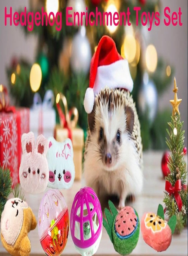 Fejapa 10 Pcs Hedgehog Pet Toys Small Animal Accessories for Hedgehogs Enrichment Toys Cage Ball Bell Toy Hedgehog Supplies Exercies Interactive Plush Toy - Image 3