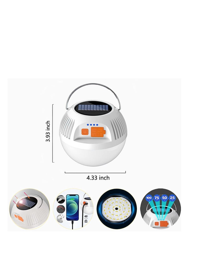 KASTWAVE LED Camping Lantern Rechargeable LED Camping Lantern Bedroom Baby Nursery Night Light, Portable Hanging Tent Light Solar Powered Emergency Lights for Camping Outdoors Reading with Hook  - Image 3