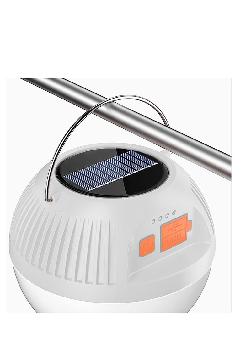 KASTWAVE LED Camping Lantern Rechargeable LED Camping Lantern Bedroom Baby Nursery Night Light, Portable Hanging Tent Light Solar Powered Emergency Lights for Camping Outdoors Reading with Hook  - Image 2