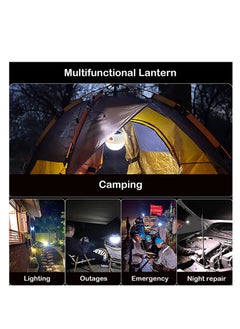 KASTWAVE LED Camping Lantern Rechargeable LED Camping Lantern Bedroom Baby Nursery Night Light, Portable Hanging Tent Light Solar Powered Emergency Lights for Camping Outdoors Reading with Hook  - Image 5