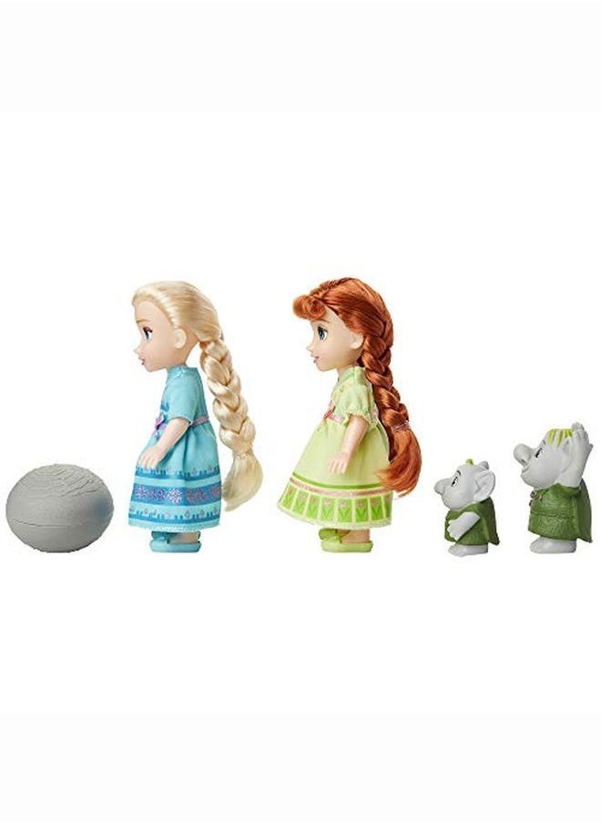 Disney FROZEN - Frozen Petite Anna & Elsa Dolls With Surprise Trolls Gift Set Each Doll Is Approximately 6 Inches Tall Includes 2 Troll Friendsperfect For Any Frozen Fan! - Image 1