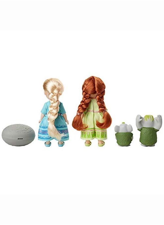 Disney FROZEN - Frozen Petite Anna & Elsa Dolls With Surprise Trolls Gift Set Each Doll Is Approximately 6 Inches Tall Includes 2 Troll Friendsperfect For Any Frozen Fan! - Image 1