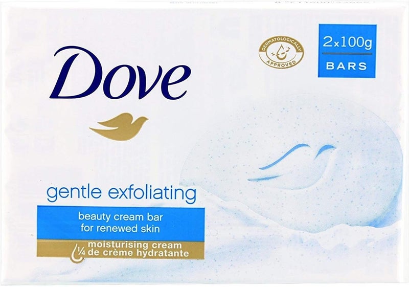 Dove Gentle Exfoliating Beauty Cream Bar 4 x 100g Pack of 4 soaps