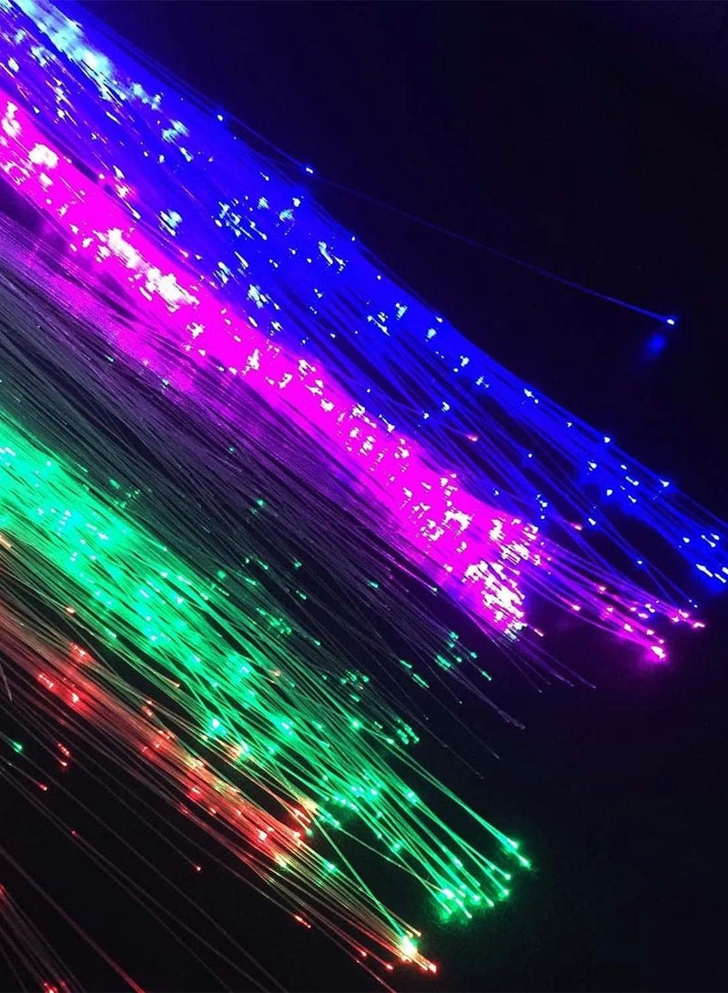 Excefore أضواء LED للشعر، 12 قطعة من مشابك الشعر المضيئة المصنوعة من الألياف البصرية LED، ألعاب مضيئة LED وامضة  - Image 4