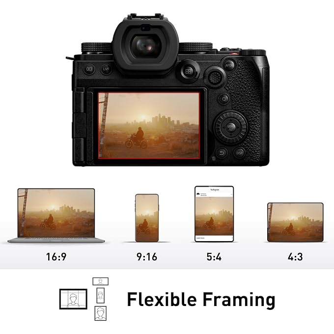 rayihni LUMIX S5II Mirrorless Camera, 24.2MP Full Frame with Phase Hybrid AF, New Active I.S. Technology, Unlimited 4:2:2 10-bit Recording - DC-S5M2BODY Black | Phase Hybrid Af, Active I.s, Unlimited Internal 4:2:2 10-Bit 4k60 Recording, Body Only - Image 4