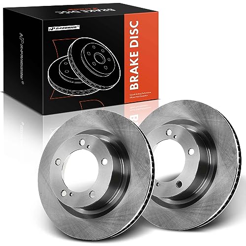 A-Premium 13.92 inch (353mm) Front Vented Disc Brake Rotors Compatible with Select Toyota and Lexus Models - Land Cruiser 2016-2021, Sequoia 2008-2021, Tundra 2007-2021, LX570 2016-2020, 2-PC Set - Image 1