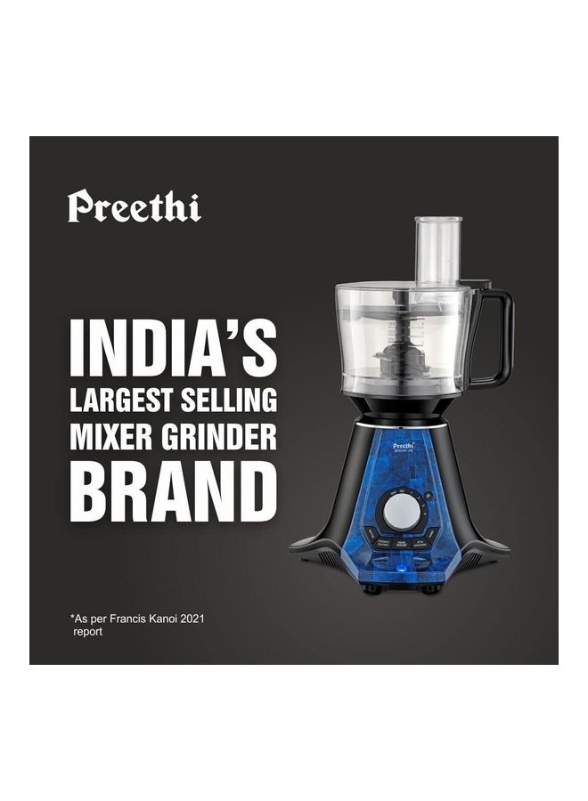 Preethi Mg-255 Mixer Grinder, 4 Jars - Super Extractor Juicer Jar, Master Chef Food Processor Jar 1000 W Zodiac 2 Black - Image 2