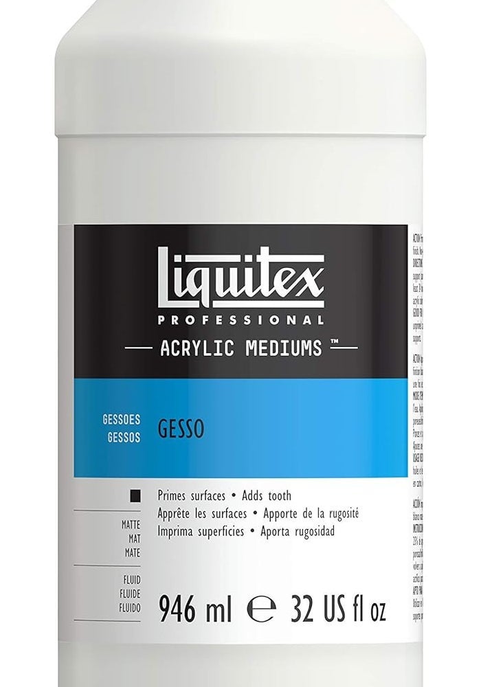 Liquitex Professional Acrylic Gesso Surface Prep - White, 32 oz (946 ml) - Image 1