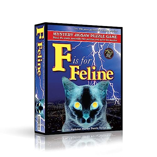 TDC Games Alphabet Mystery Jigsaw Puzzle for Adults, 500 Piece Puzzle Game - F is for Feline - Image 1
