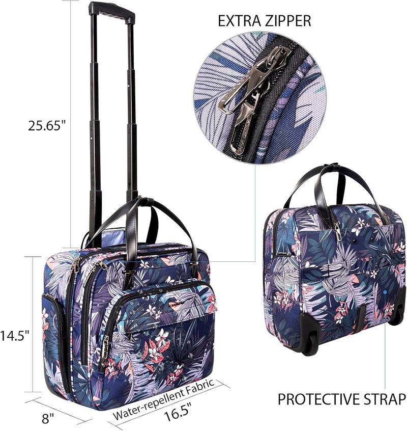 VANKEAN Rolling Laptop Case with Wheels, Premium Rolling Travel Luggage Bag Fits Up to 15.6 Inch Laptop, Carry On Briefcase, Water-Proof, RFID Pockets, Black - Image 5