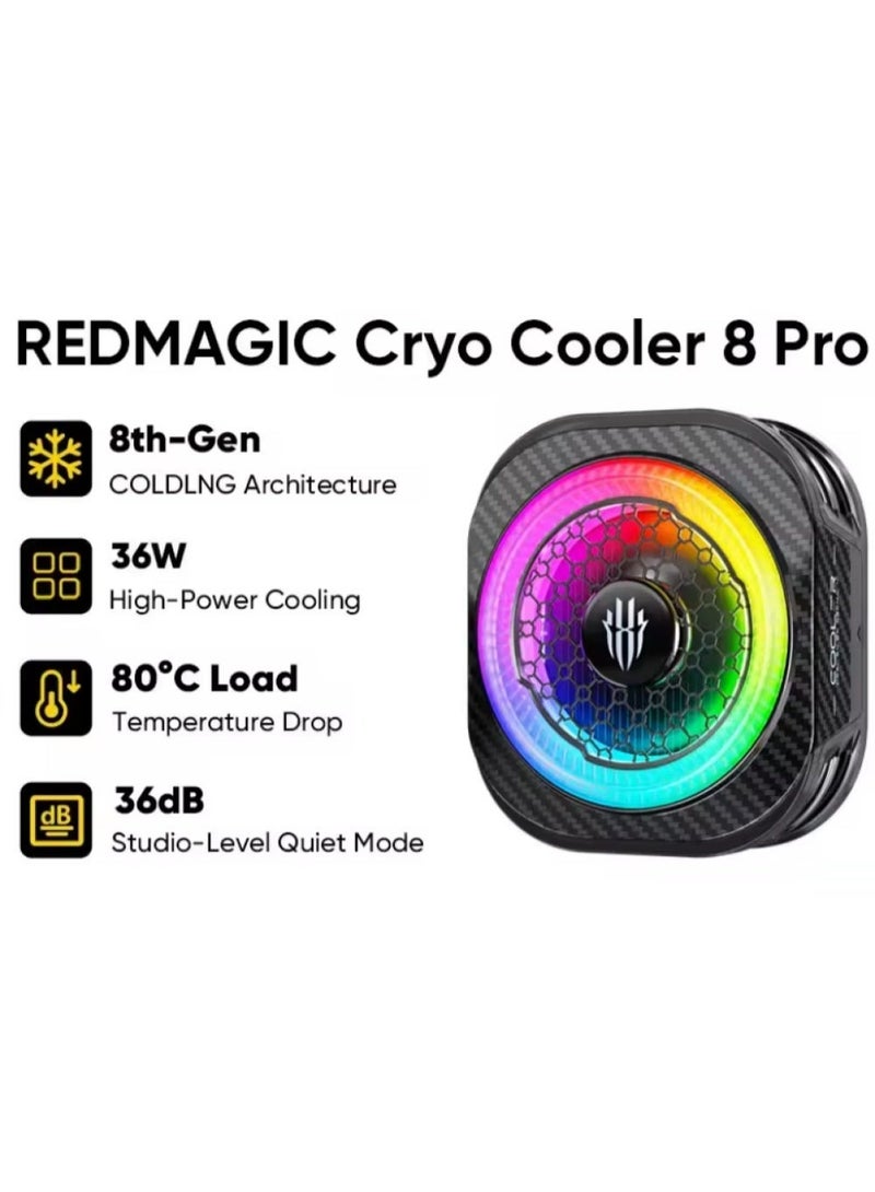 REDMAGIC Cryo Cooler 8 Pro Professional Gaming Cooler with Advanced TEC Cooling Technology and 36W Power – Superior Performance Down to -25°C with Intelligent Control and RGB for Frame Stabilization and Overheating Prevention - Image 3