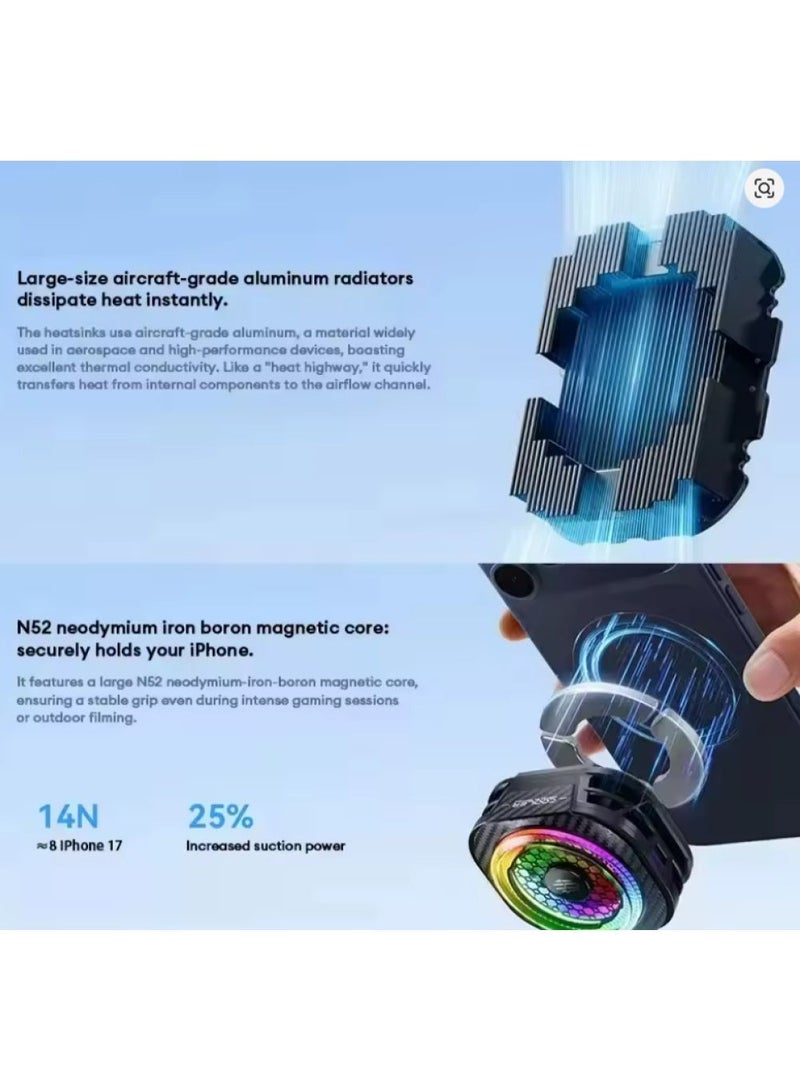 REDMAGIC Cryo Cooler 8 Pro Professional Gaming Cooler with Advanced TEC Cooling Technology and 36W Power – Superior Performance Down to -25°C with Intelligent Control and RGB for Frame Stabilization and Overheating Prevention - Image 5