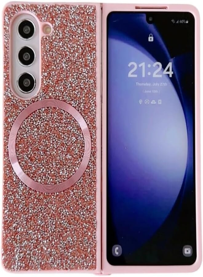 Next Next Store PC Case, Silicone Case Support Magnetic Charging, Shockproof Flip Edge Cover with Attractive and Stylish Design, Compatible with Samsung Galaxy Z Fold 3 (assorted colors))