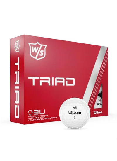 Wilson Triad White Golf Balls, Pack of 12