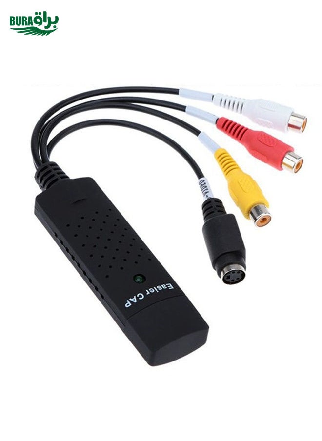 BURAQ Portable USB 2.0 Video + Audio RCA Female to Female Connector for TV / DVD / VHS Support Vista 64 / win 7 / win 8 / win 10 / Mac OS  - Image 3