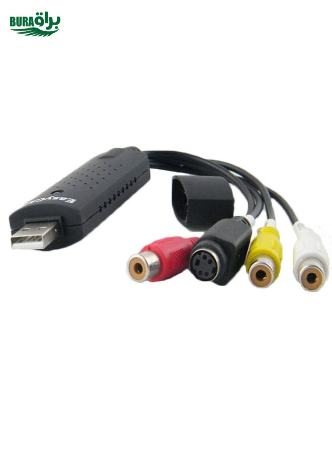BURAQ Portable USB 2.0 Video + Audio RCA Female to Female Connector for TV / DVD / VHS Support Vista 64 / win 7 / win 8 / win 10 / Mac OS  - Image 4