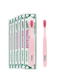Euthymol Euthymol Whitening Toothbrush (Pink, 6 Count) - Premium Soft Dual-Tension Bristles. Advanced Plaque Removal, Stain Reduction.  - Image 1