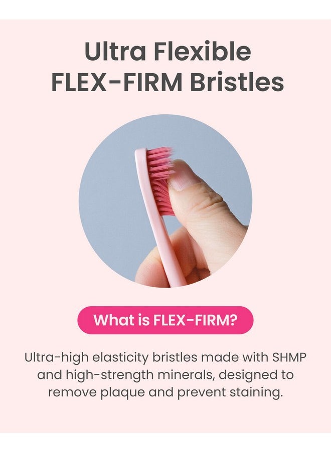 Euthymol Euthymol Whitening Toothbrush (Pink, 6 Count) - Premium Soft Dual-Tension Bristles. Advanced Plaque Removal, Stain Reduction.  - Image 4
