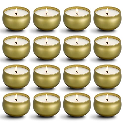 qinxiang Scented Candles Gifts Set,16 Pack Natural Soy Wax Travel Tin Jar Candles for 2.5 OZ Aromatherapy Candles for Family Gatherings, Festive Candles - Image 1