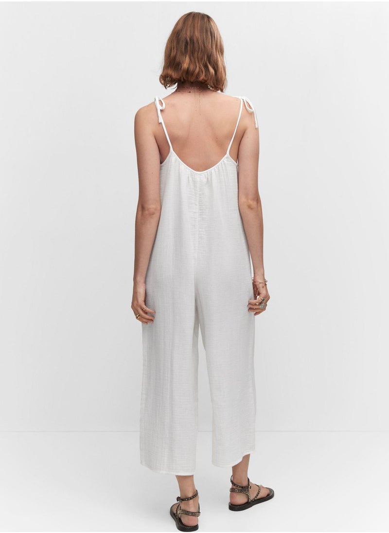 MANGO - Stripe Detail Jumpsuit - Image 1