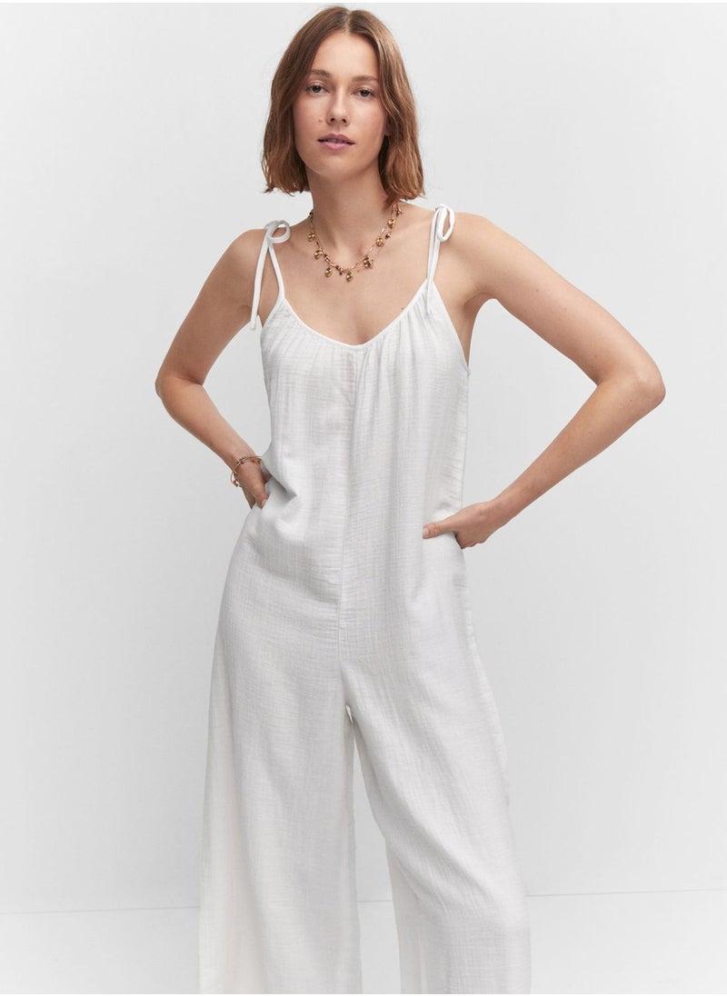 MANGO - Stripe Detail Jumpsuit - Image 1