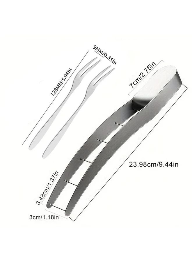 Watermelon Cutter With 2 Forks 304 Stainless Steel Quick Easy Cutting For Perfect Cubes - Image 1