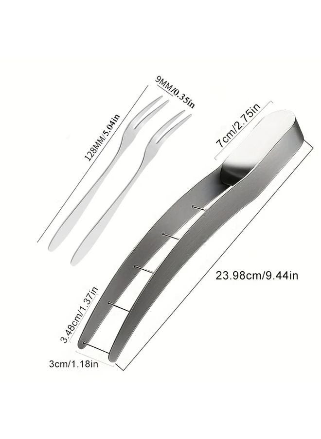 Watermelon Cutter With 2 Forks 304 Stainless Steel Quick Easy Cutting For Perfect Cubes - Image 4