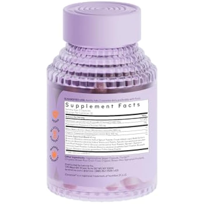 Lemme كرب وحرق - دعم الأيض والرغبات وإدارة الوزن مع الكروم بيكولينات المدروسة سريرياً، جينوسيتما، القرفة، الشاي الأخضر، فيتامين ب6 وب12 - خالي من الغلوتين، 60 حبة - Image 5