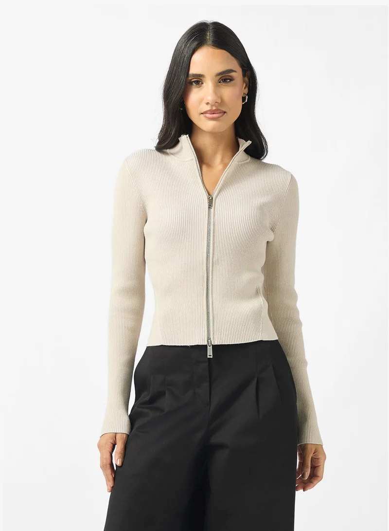 Essential Zip Up Sweater