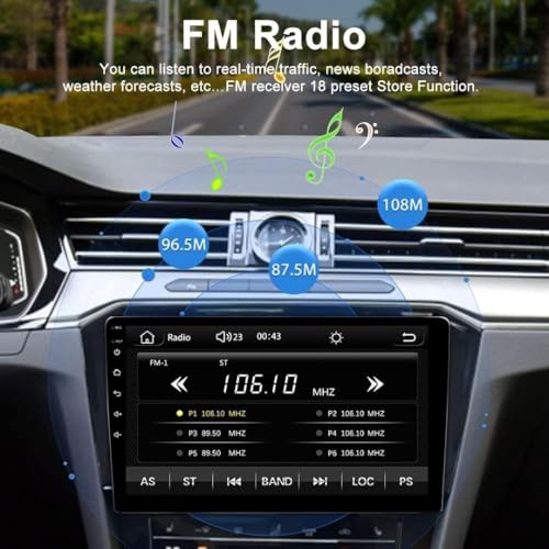 Audio Wheels Wireless CarPlay & Stereo Auto 9inch 1280P Car Android Display with Gorilla Glass | Android 13 | TS-9 Processor | 2GB & 32GB +Frame+HD Camera Included (Hyundai i10 Grand) - Image 3