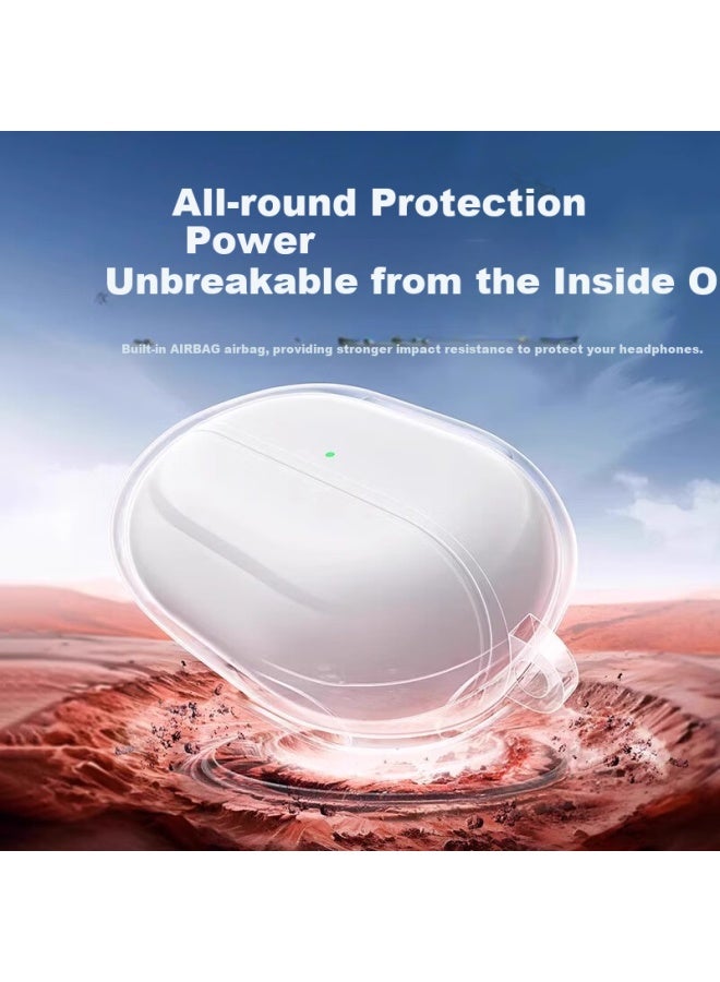 Hotfire Transparent Silicone Soft Shell Protective Case For Huawei Freebuds Pro4 Bluetooth Earphones Storage Box, Full Coverage Anti-drop Ultra-thin Protective Case With Lanyard - Image 3