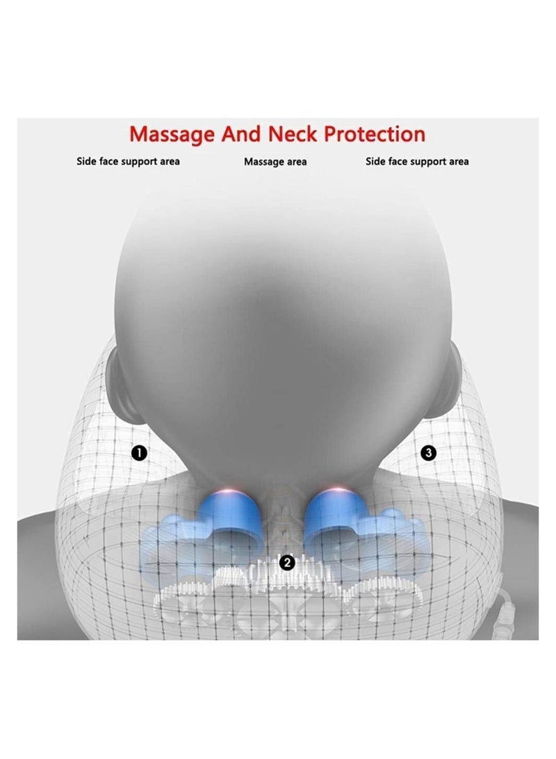 Rechargeable U Shaped Cervical Massage Pillow Neck Massager Vibration Neck Massage Pillow, Multifunctional Shoulder and Neck Electric Massager for Relax Muscles Fatigue - Image 4